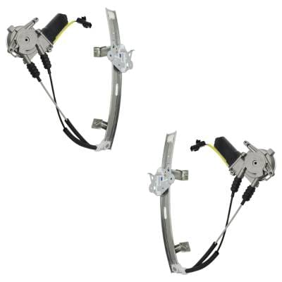 Driver And Passenger Side Front Window Regulator Set With Motor Compatible With 1991-1996 Dodge thumbnail 2