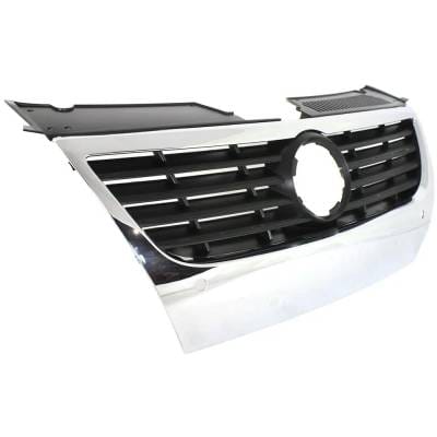 New Chrome Shell Grille Assembly Compatible With Volkswagen Passat Value Edition 4 Cyl 2.0L Passat thumbnail 6