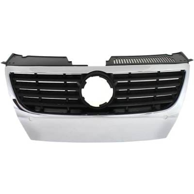 New Chrome Shell Grille Assembly Compatible With Volkswagen Passat Trendline 4 Cyl 2.0L Passat thumbnail 2