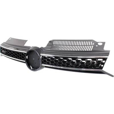 New Black Grille Assembly Compatible With Volkswagen Gti Wolfsburg Edition 4 Cyl 2.0L Gti Driver's thumbnail 4