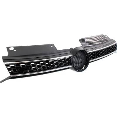 New Black Grille Assembly Compatible With Volkswagen Gti Driver's Edition 4 Cyl 2.0L Gti Base 4 Cyl thumbnail 6