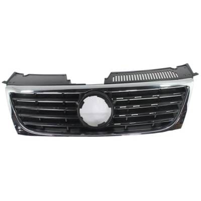New Chrome Shell Grille Assembly Compatible With Volkswagen Passat Highline 4 Cyl 2.0L Passat thumbnail 2