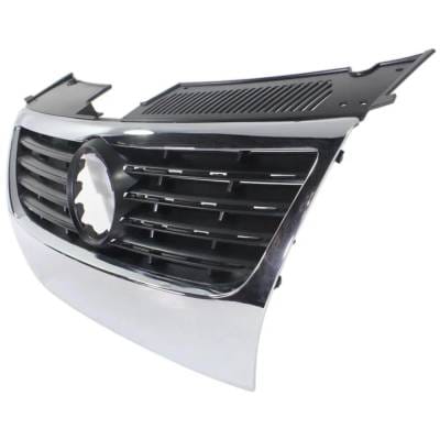 New Chrome Shell Grille Assembly Compatible With Volkswagen Passat Highline 4 Cyl 2.0L Passat thumbnail 4