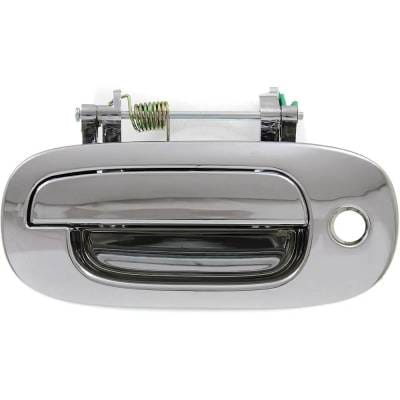 Front Left (Driver Side) Exterior Door Handle Compatible With 1997-1999 Dodge Dakota Chrome With Key thumbnail 2