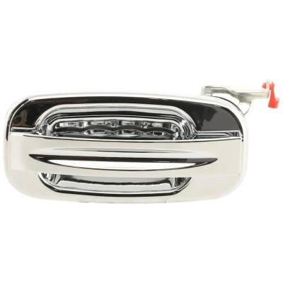 Driver Side Rear Exterior Door Handle Compatible With 2000-2007 Gmc Yukon Gmc Sierra Chrome Without thumbnail 2