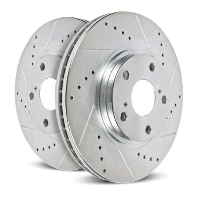 New Cross-Drilled And Slotted Brake Disc Compatible With Dodge Plymouth Satellite Sebring Plus 8 Cyl thumbnail 2
