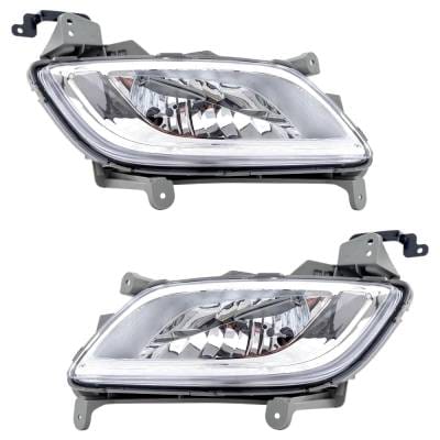 New Front Left And Front Right Fog Light Compatible With Hyundai Veloster Turbo 4 Cyl 1.6L Veloster