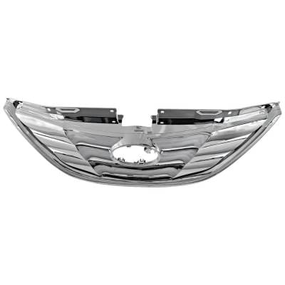 New Chrome Grille Assembly Compatible With Hyundai Sonata Se 4 Cyl 2.4L Sonata 2.0T Limited 4 Cyl thumbnail 2