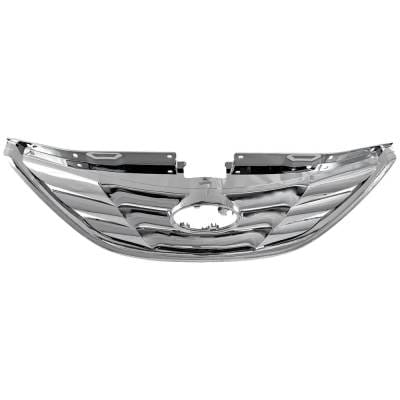New Chrome Grille Assembly Compatible With Hyundai Sonata Se 4 Cyl 2.0L Sonata Se 4 Cyl 2.4L Sonata thumbnail 4