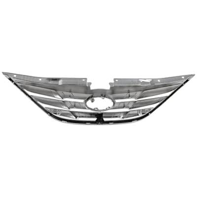 New Chrome Grille Assembly Compatible With Hyundai Sonata Se 4 Cyl 2.0L Sonata Se 4 Cyl 2.4L Sonata thumbnail 8