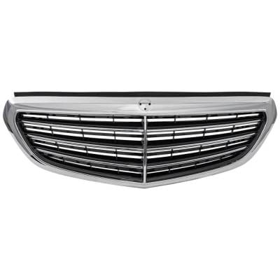Chrome Grille Assembly Compatible With Mercedes Benz E350 4Matic 6 Cyl 3.5L 2014-2016 Mb1200165 thumbnail 2