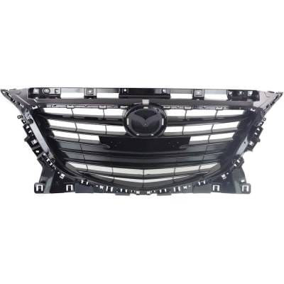 New Black Grille Assembly Compatible With Mazda 3 Gs 4 Cyl 2.0L 3 G 4 Cyl 2.0L 3 Gx 4 Cyl 2.0L 3 thumbnail 2