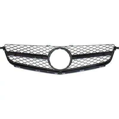 New Chrome Shell Grille Assembly Compatible With Mercedes Benz C63 Amg Base 8 Cyl 6.3L C63 Amg thumbnail 10