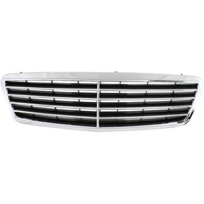 New Chrome Shell Grille Assembly Compatible With Mercedes Benz C240 4Matic 6 Cyl 2.6L C320 4Matic 6 thumbnail 2