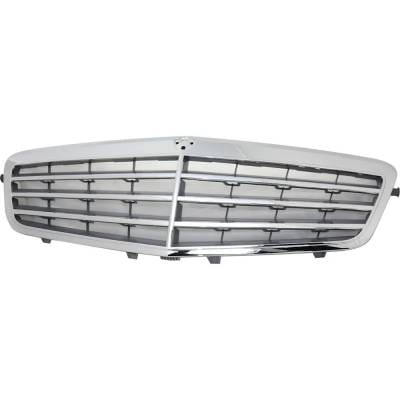 New Chrome Insert Grille Assembly Compatible With Mercedes Benz E550 4Matic 8 Cyl 4.7L E350 4Matic 6 thumbnail 2