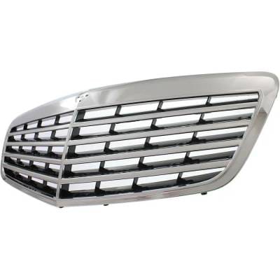 New Chrome Shell Grille Assembly Compatible With Mercedes Benz S63 Amg Base 8 Cyl 5.5L S550 Base 8 thumbnail 4
