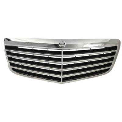 New Chrome Shell Grille Assembly Compatible With Mercedes Benz E63 Amg Base 8 Cyl 6.3L E350 Base 6 thumbnail 2