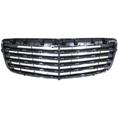 New Chrome Shell Grille Assembly Compatible With Mercedes Benz E320 Bluetec 6 Cyl 3.0L E63 Amg Base thumbnail 8
