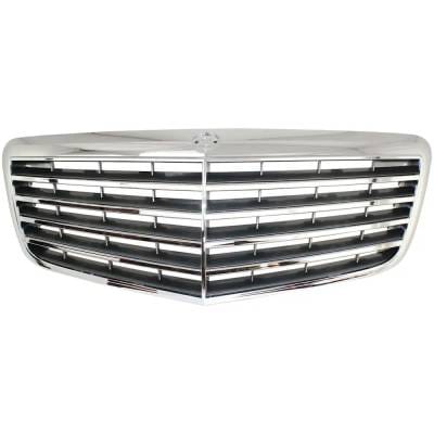 New Chrome Shell Grille Assembly Compatible With Mercedes Benz E550 Base 8 Cyl 5.5L E350 4Matic 6 thumbnail 2