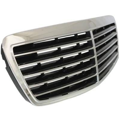 New Chrome Shell Grille Assembly Compatible With Mercedes Benz E320 Base 6 Cyl 3.2L E350 4Matic 6 thumbnail 6