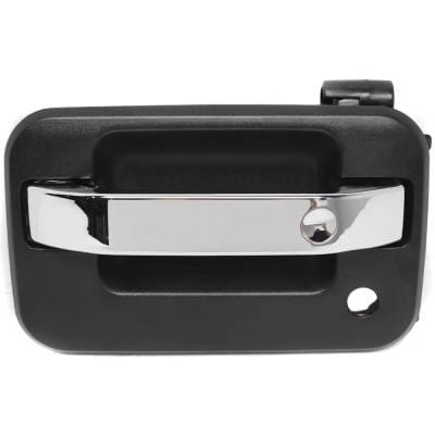 Front Driver Side Exterior Door Handle Compatible With 2004-2022 Ford F-150 Chrome Lever Textured thumbnail 2