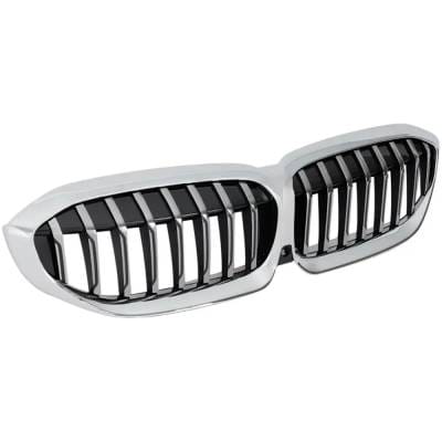 New Chrome Grille Assembly Compatible With Bmw 330I Base 4 Cyl 2.0L 330I Xdrive Base 4 Cyl 2.0L thumbnail 6