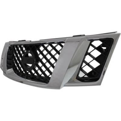 New Chrome Shell Grille Assembly Compatible With Nissan Pathfinder Se Off-Road 6 Cyl 4.0L Pathfinder thumbnail 4