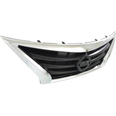 New Chrome Shell Grille Assembly Compatible With Nissan Versa 1.6 S Plus 4 Cyl 1.6L Versa S Plus 4 thumbnail 6