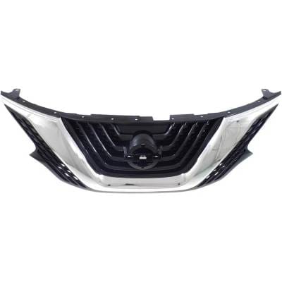 New Chrome Shell Grille Assembly Compatible With Nissan Murano Platinum 6 Cyl 3.5L Murano Sv 6 Cyl thumbnail 8
