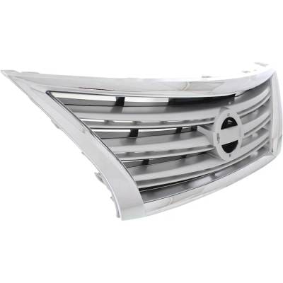 New Chrome Shell Grille Assembly Compatible With Nissan Sentra S 4 Cyl 1.8L Sentra Sl 4 Cyl 1.8L thumbnail 6