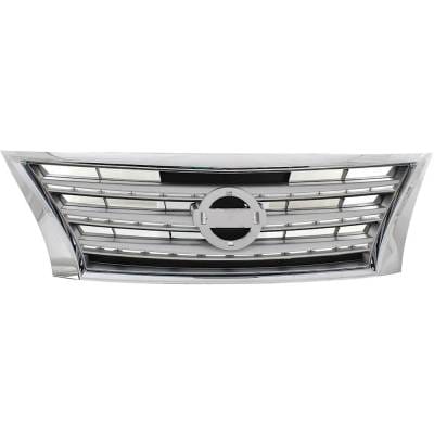 New Chrome Shell Grille Assembly Compatible With Nissan Sentra S 4 Cyl 1.8L Sentra Sl 4 Cyl 1.8L thumbnail 2