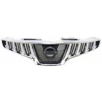 New Chrome Shell Grille Assembly Compatible With Nissan Murano Le 6 Cyl 3.5L Murano S 6 Cyl 3.5L thumbnail 2