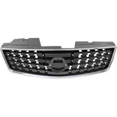 New Chrome Shell Grille Assembly Compatible With Nissan Sentra Sl 4 Cyl 2.0L Sentra S 4 Cyl 2.0L thumbnail 2