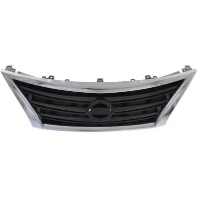Chrome Shell Grille Assembly Compatible With Nissan Sentra Sr 4 Cyl 1.8L 2013-2015 By Ni1200253 thumbnail 8