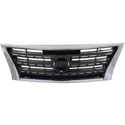 Chrome Shell Grille Assembly Compatible With Nissan Sentra Sr 4 Cyl 1.8L 2013-2015 Ni1200253 thumbnail 2