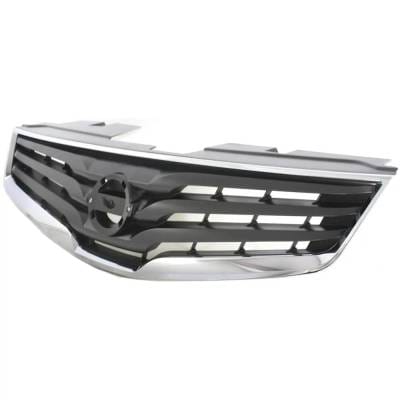 New Chrome Shell Grille Assembly Compatible With Nissan Sentra Sl 4 Cyl 2.0L Sentra Se-R 4 Cyl 2.5L thumbnail 4