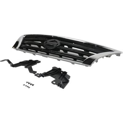 Chrome Shell Grille Assembly Compatible With Nissan Sentra Sr 4 Cyl 1.8L 2013-2015 By Ni1200253 thumbnail 4