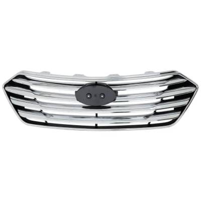 New Chrome Grille Assembly Compatible With Hyundai Santa Fe Se 6 Cyl 3.3L Santa Fe Gls 6 Cyl 3.3L thumbnail 4