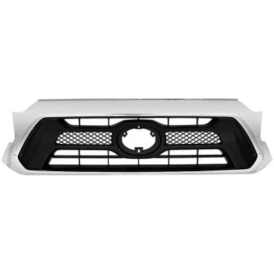 New Chrome Shell Grille Assembly Compatible With Toyota Tacoma Pre Runner 4 Cyl 2.7L Tacoma Trd Pro thumbnail 4