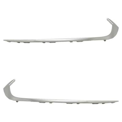 New Pair Of Grille Trim Compatible With Acura Tlx Base 6 Cyl 3.5L Tlx Base 4 Cyl 2.4L 2018-2020 By thumbnail 8