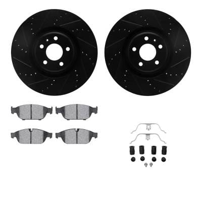 New Front Brake Disc And Pad Kit Compatible With Audi A6 Sport 4 Cyl 2.0L A8 Quattro L 6 Cyl 3.0L A6 thumbnail 2