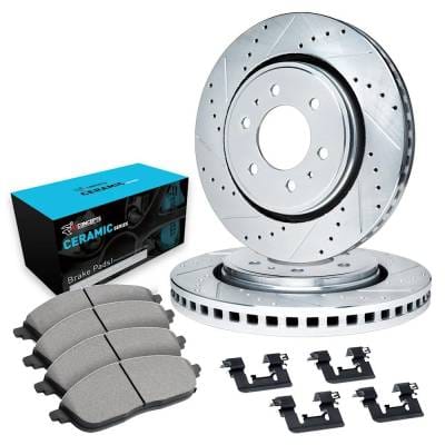New Rear Brake Disc And Pad Kit Compatible With Ford F-150 Limited F-150 Fx4 F-150 Xlt F-150 Xl thumbnail 4