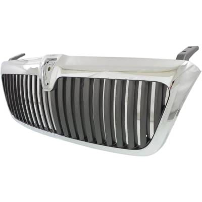New Chrome Shell Grille Assembly Compatible With Lincoln Navigator Base 8 Cyl 5.4L Navigator Luxury thumbnail 4