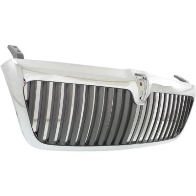 New Chrome Shell Grille Assembly Compatible With Lincoln Navigator Base 8 Cyl 5.4L Navigator Luxury thumbnail 6
