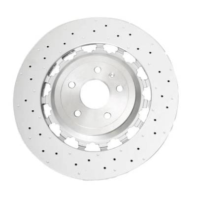 Cross-Drilled Brake Disc Compatible With Audi Tt Rs Quattro All Submodels 2018-2022 By Shw8s0615301l thumbnail 2