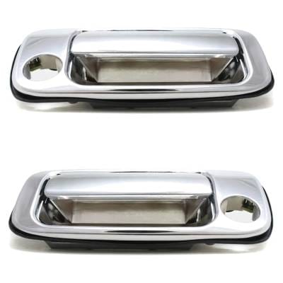 Front Left And Right Exterior Door Handle Compatible With 1991-1997 Toyota Land Cruiser Chrome With thumbnail 6