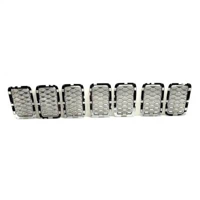 New Chrome Grille Assembly Compatible With Jeep Grand Cherokee Overland 6 Cyl 3.0L Grand Cherokee thumbnail 2