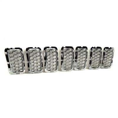 New Chrome Grille Assembly Compatible With Jeep Grand Cherokee Overland 6 Cyl 3.6L Grand Cherokee thumbnail 4