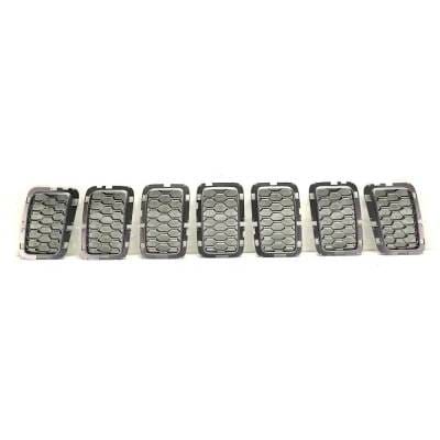 New Chrome Grille Assembly Compatible With Jeep Grand Cherokee Wk Limited 6 Cyl 3.6L Grand Cherokee thumbnail 2