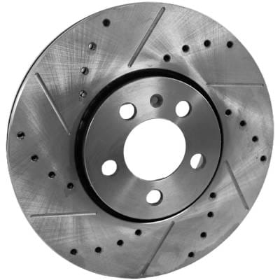 New Cross-Drilled And Slotted Brake Disc Compatible With Volkswagen Jetta Gli 6 Cyl 2.8L Jetta Gls 6 thumbnail 4